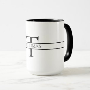 Elegant Personalized Monogrammed Custom Name Mug