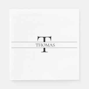 Elegant Personalized Monogrammed Custom Name Napkin