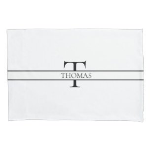 Elegant Personalized Monogrammed Custom Name Pillowcase