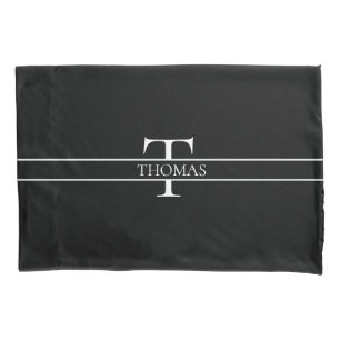 Elegant Personalized Monogrammed Custom Name Pillowcase