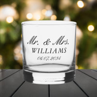 Elegant Personalized Mr & Mrs Wedding Date