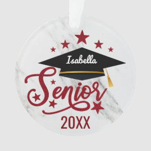 Elegant personalized Name Graduation senior 2021 Ornament