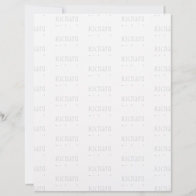 Elegant Personalized Name  Letterhead (Front)
