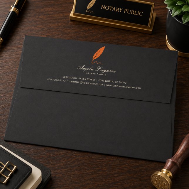 Elegant Personalized Notary Public Envelope (Creator Uploaded)