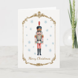 Elegant Personalized Nutcracker Photo Christmas Holiday Card