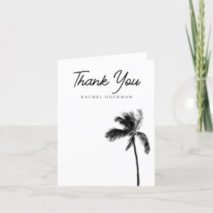 Elegant Personalized Palm Tree Thank You Card