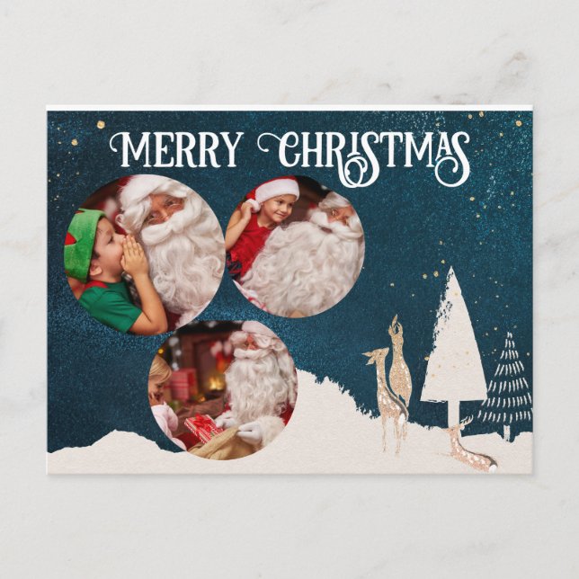 Elegant Personalized Photo Christmas Card (Front)