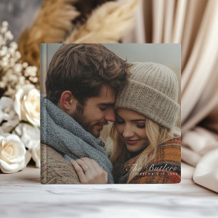 Elegant Personalized Photo Wedding Guest Book