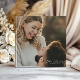 Elegant Personalized Photo Wedding  Guest Book
