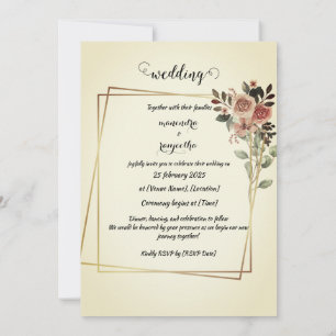 Elegant Personalized Photo Wedding Invitation Card