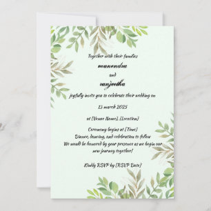 Elegant Personalized Photo Wedding Invitation Card