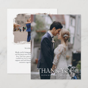 Elegant Personalized Photo Wedding Thank You Card