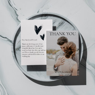Elegant Personalized Photo Wedding Thank You Card