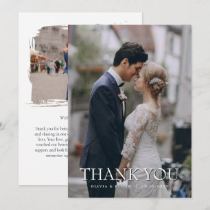 Elegant Personalized Photo Wedding Thank You Card