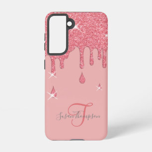 Elegant Personalized Pink Effect Sparkles  Samsung Galaxy Case