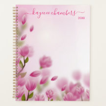 Elegant Personalized Pink Flowers Custom