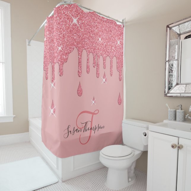 Elegant Personalized Pink Glitter Effect Sparkles (In Situ)
