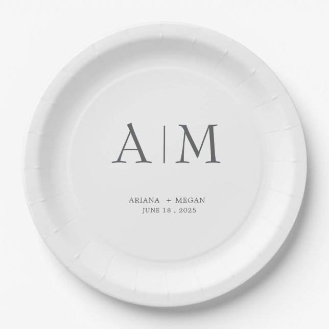 Elegant Personalized Plates | Custom Party Decor (Front)