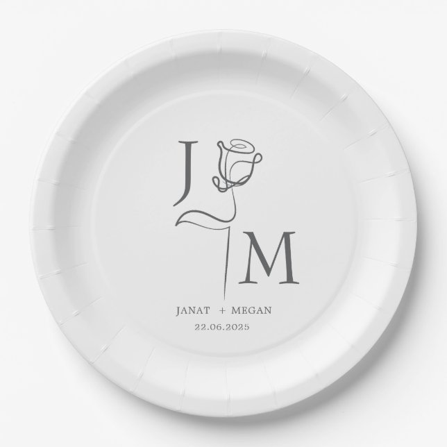 Elegant Personalized Plates | Custom Party Decor (Front)
