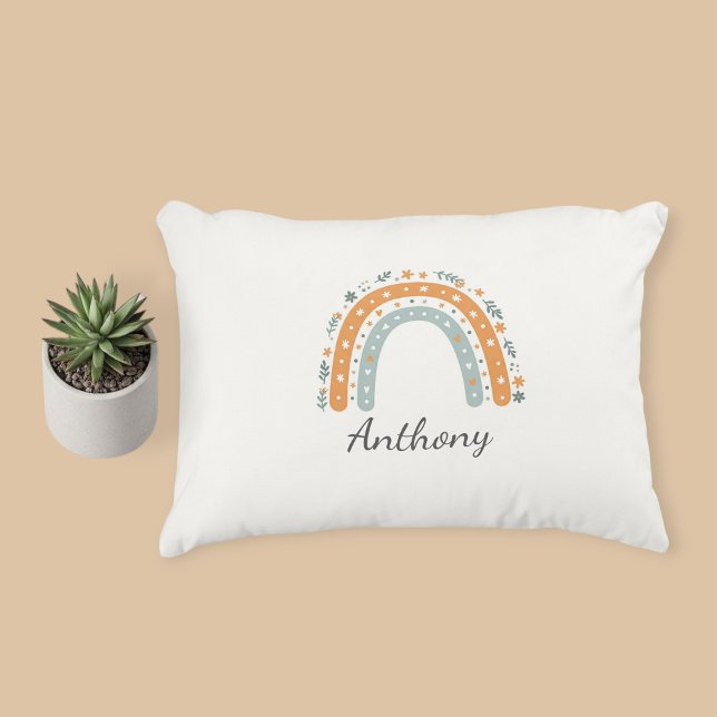 Elegant Personalized Rainbow Pillowcase  Accent Pillow (Creator Uploaded)