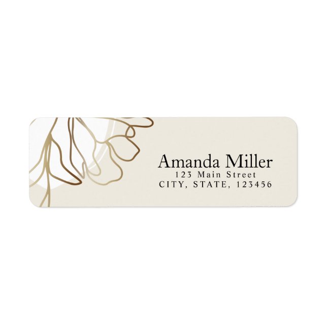 Elegant Personalized Return Address Label (Front)