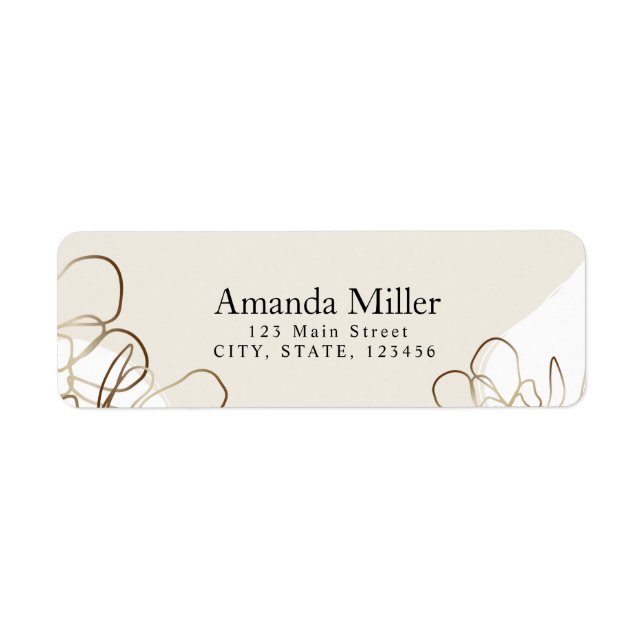 Elegant Personalized Return Address Label (Front)