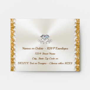 Elegant Personalized, RSVP Envelopes, Select SIZE Envelope