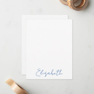 Elegant Personalized Script Name Note Cards