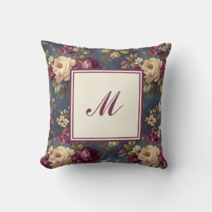 Elegant Personalized Stylish Romantic Floral Chic Throw Pillow