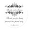 Elegant Personalized Thank You Wedding Sticker