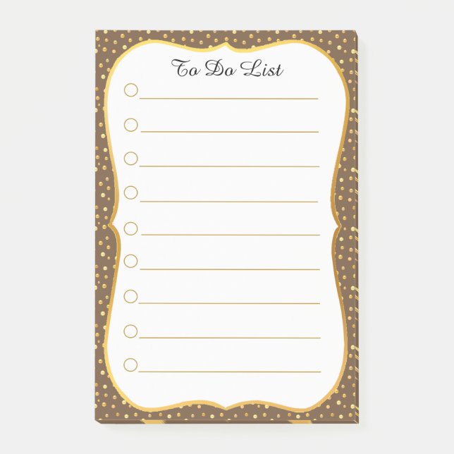 Elegant Personalized To Do List Post-it Notes (Front)