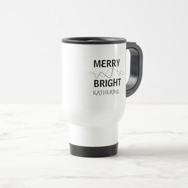Elegant Personalized Travel Mug perfct for coffe (Front Right)