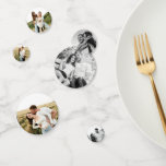 Elegant Personalized Unique Photo Wedding Confetti<br><div class="desc">Simple and elegant photo table confetti. Celebrate the newlyweds with an understated photoshoot display.</div>