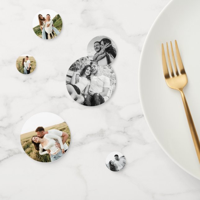 Elegant Personalized Unique Photo Wedding Confetti (Group)