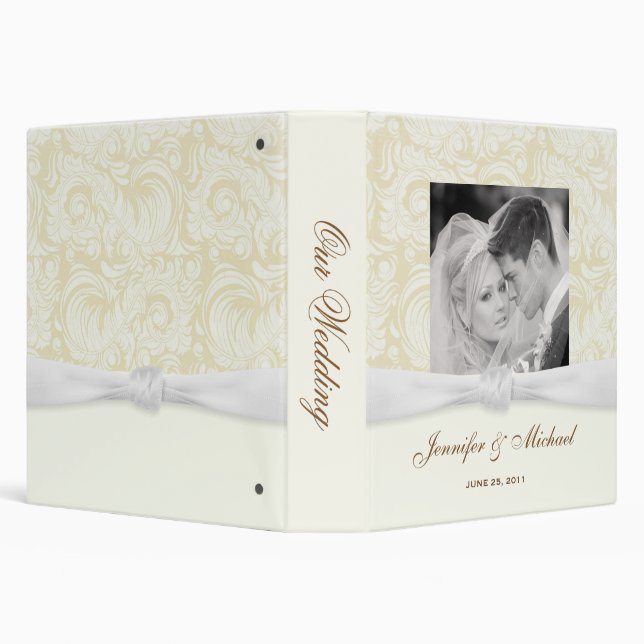 Elegant Personalized Wedding Album or Planner Binder (Background)