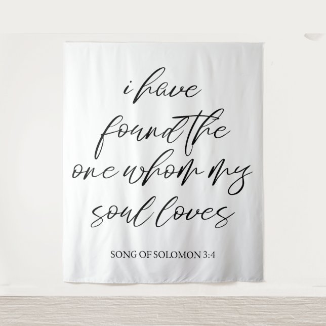 Elegant Personalized Wedding Backdrop Banner  Tapestry (Front)