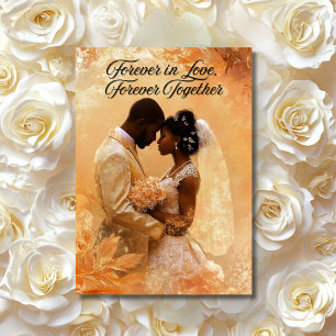 Elegant Personalized Wedding Card African Americ
