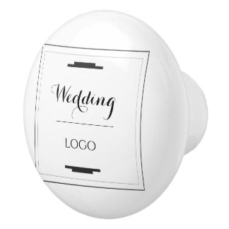 Elegant Personalized Wedding  Custom Modern Gift Ceramic Knob