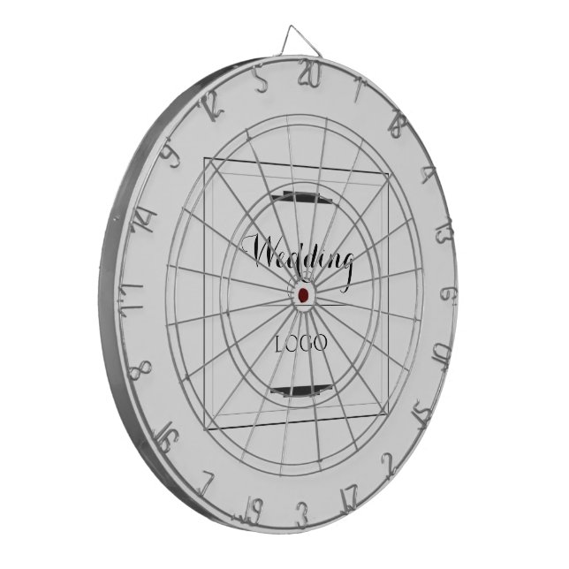 Elegant Personalized Wedding  Custom Modern Gift Dartboard (Front Left)