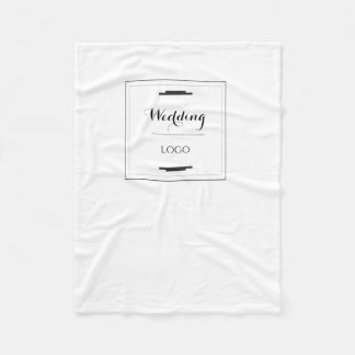 Elegant Personalized Wedding  Custom Modern Gift Fleece Blanket