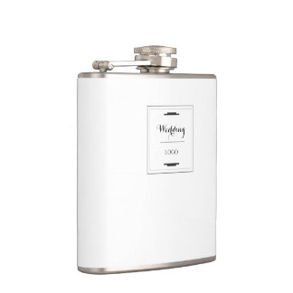 Elegant Personalized Wedding  Custom Modern Gift Hip Flask
