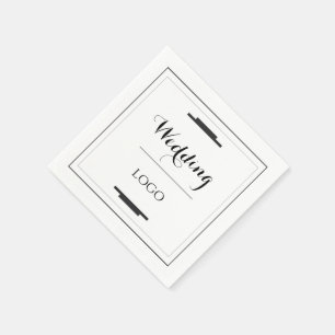 Elegant Personalized Wedding Custom Modern Gift Napkin