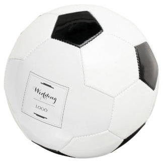 Elegant Personalized Wedding  Custom Modern Gift Soccer Ball