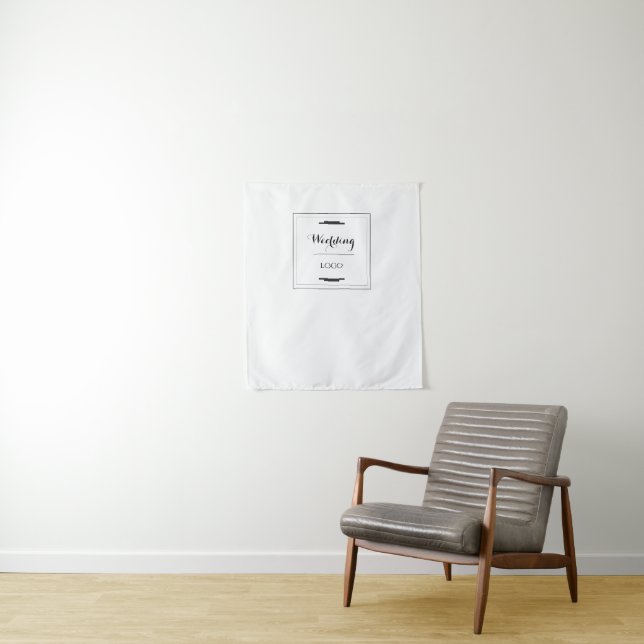 Elegant Personalized Wedding  Custom Modern Gift Tapestry (In Situ)