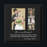 Elegant Personalized Wedding Day Photo Collage  Magnet<br><div class="desc">Elegant Personalized Wedding Day Photo Collage Throw Pillow</div>