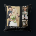 Elegant Personalized Wedding Day Photo Collage  Throw Pillow<br><div class="desc">Elegant Personalized Wedding Day Photo Collage Throw Pillow</div>