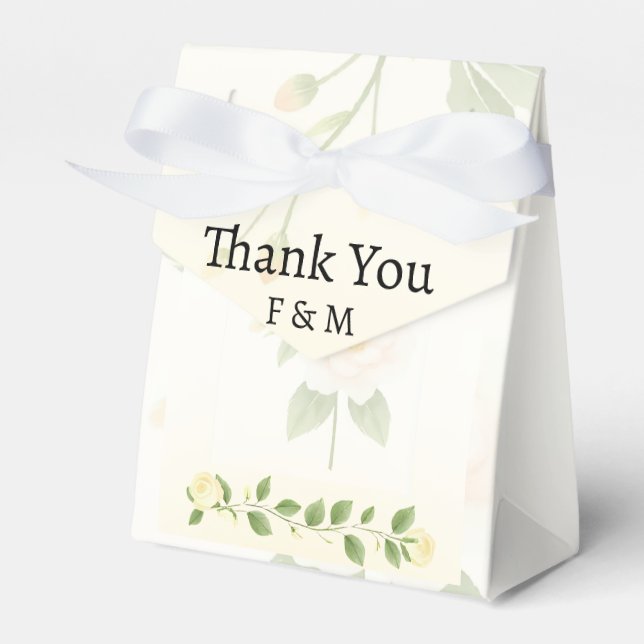 Elegant Personalized Wedding Favour Box (Front Side)