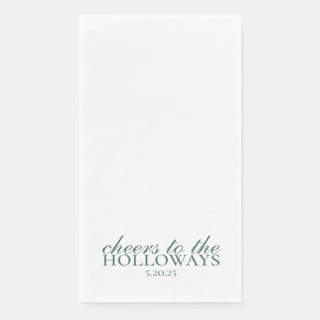 Elegant Personalized Wedding Guest Towels  Napkin (Front)