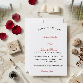 Elegant Personalized Wedding Invitation Card