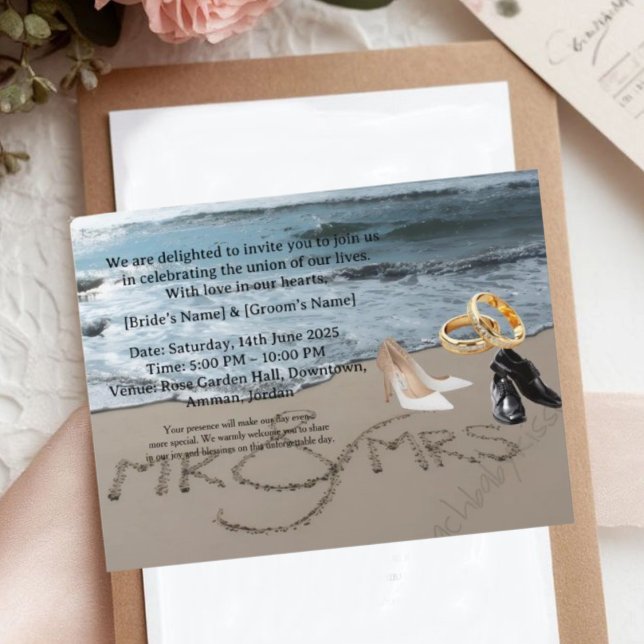 Elegant Personalized Wedding Invitation - Custom P (Créateur téléchargé)